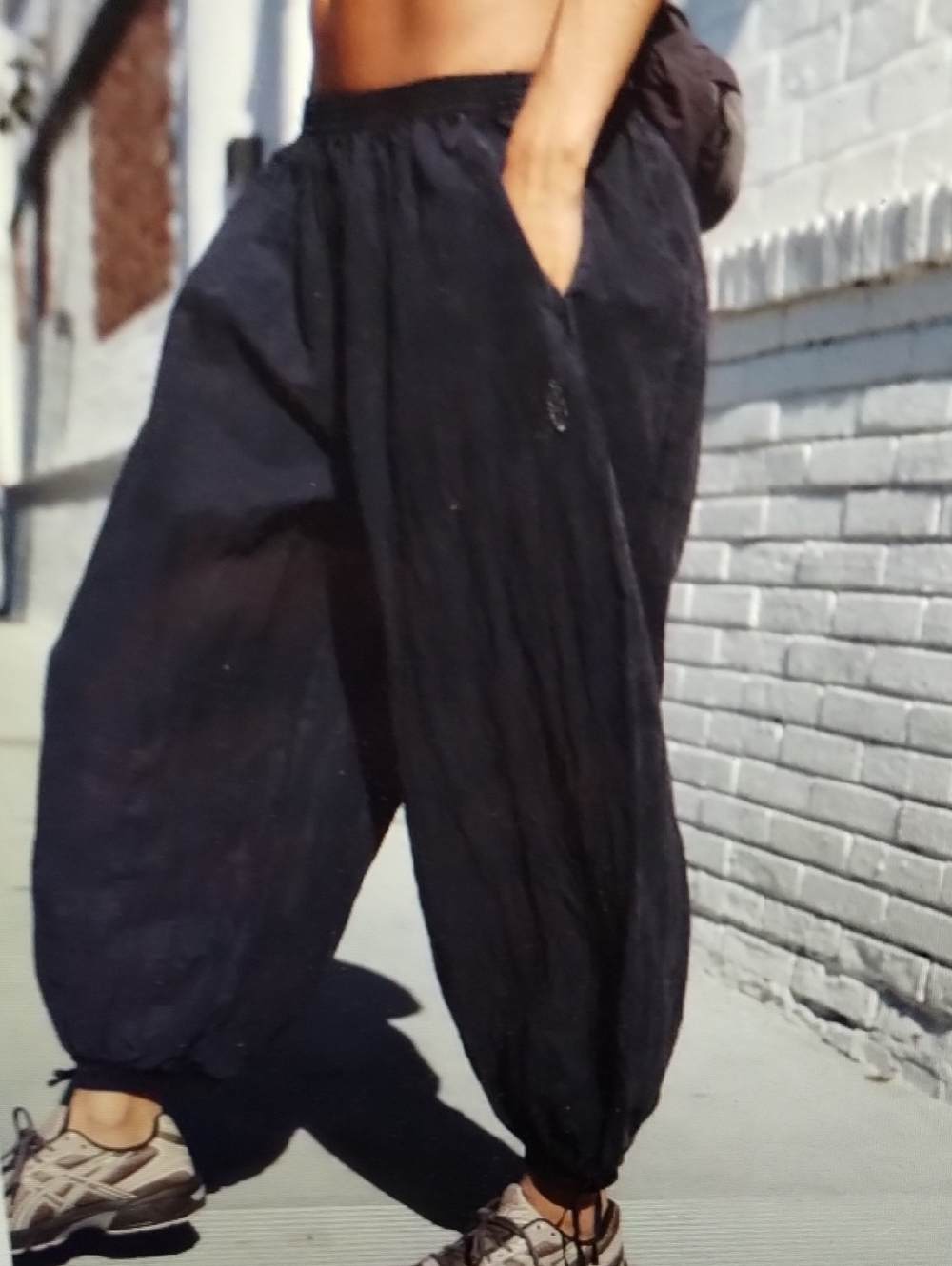 Free People Movement On It Balloon Pants Black XS NEW